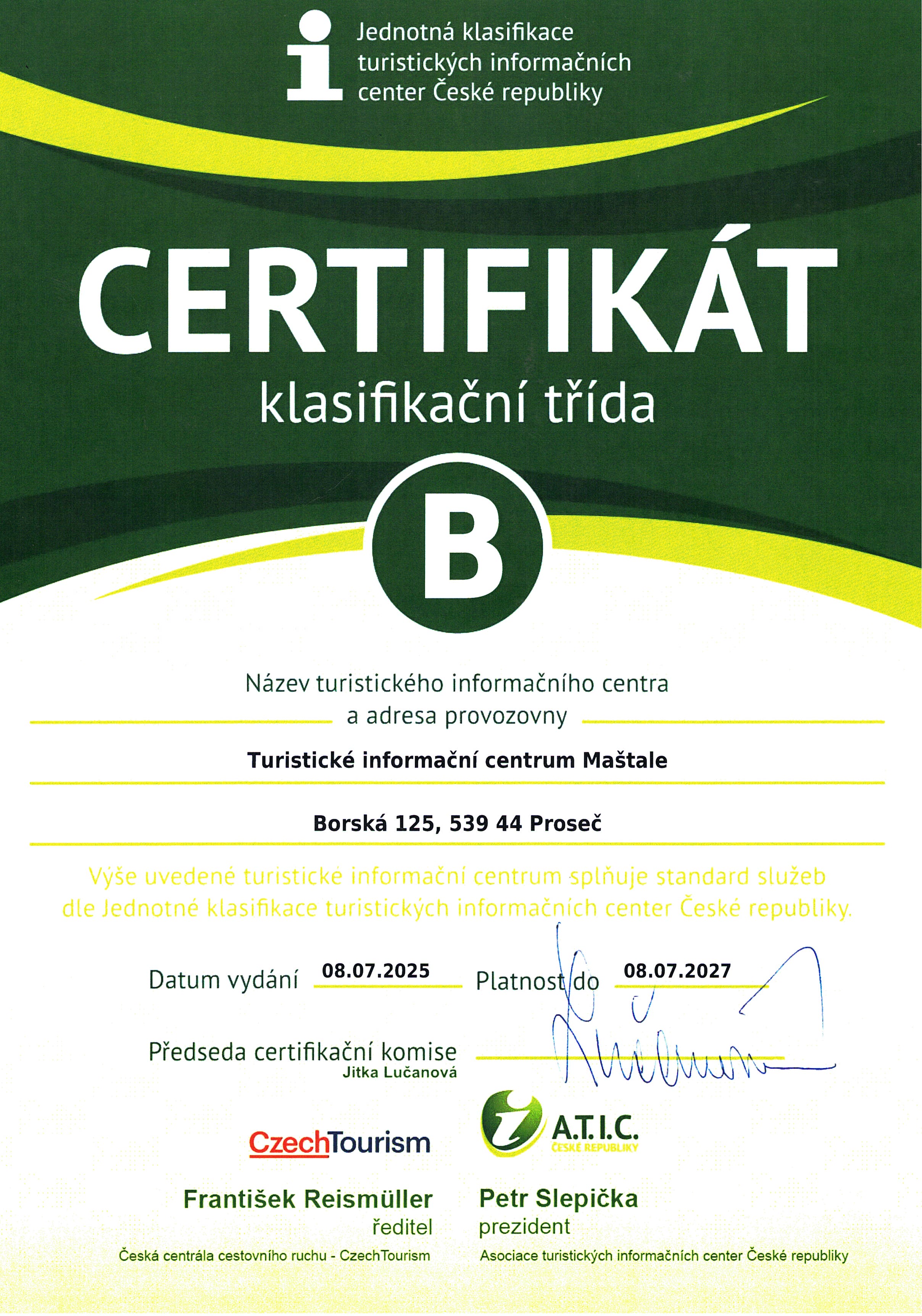 certifikát